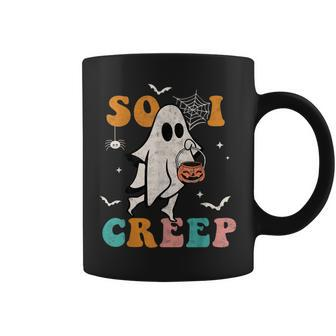 So I Creep Retro Halloween Spooky Ghost Coffee Mug