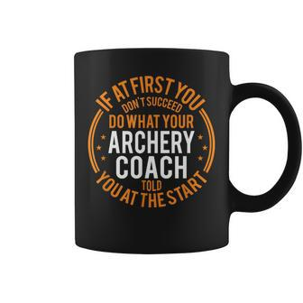 Sport Instructor And Player Archery Coach Coffee Mug | Mazezy