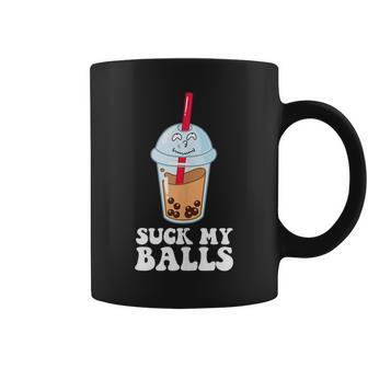 Funny Suck My Balls Adult Pun Bubble Tea Joke Coffee Mug | Mazezy