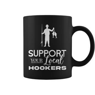 Funny Support Local Top Modern Fishing Style Coffee Mug | Mazezy