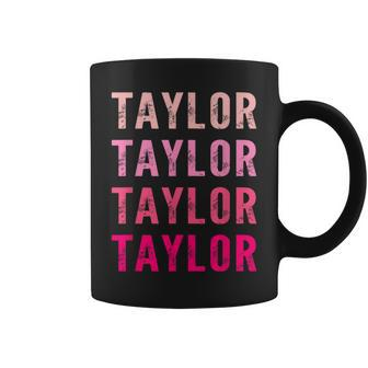 Taylor First Given Name Retro Vintage Distressed Coffee Mug - Monsterry DE