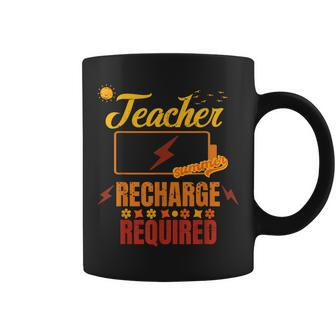 Funny Teacher Summer Recharge Required Vacation Teacher Coffee Mug | Mazezy