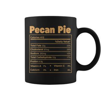 Thanksgiving Food Pecan Pie Nutritional Facts Coffee Mug | Mazezy