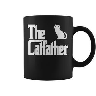 Funny The Catfather Fathers Day Cat Dad Pet Owner Gift Men Coffee Mug