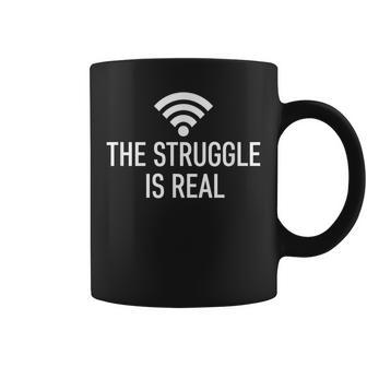 Funny The Struggle Is Real Computer Gamer Nerd Coffee Mug | Mazezy