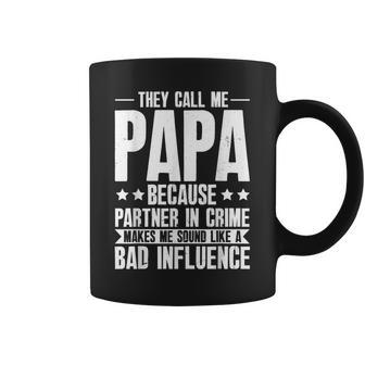 Funny They Call Me Papa Because Partner In Crime Coffee Mug - Thegiftio UK