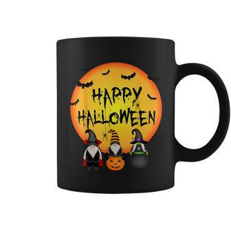 Three Gnomes With Pumpkin Happy Halloween Costume Coffee Mug - Monsterry CA