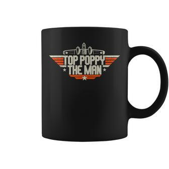 Funny Top Poppy Vintage Grandpa Fathers Day Gift For Mens Grandpa Funny Gifts Coffee Mug | Mazezy