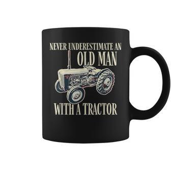 Tractor Never Underestimate An Old Man With A Tractor Coffee Mug - Thegiftio UK