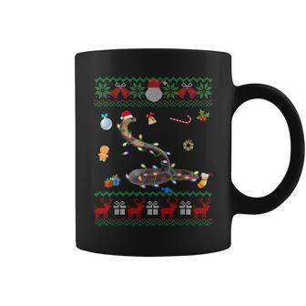 Ugly Xmas Sweater Animals Lights Christmas Snake Coffee Mug - Seseable