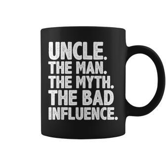 Funny Uncle Design For Uncle Men The Bad Influence Uncle Coffee Mug - Seseable