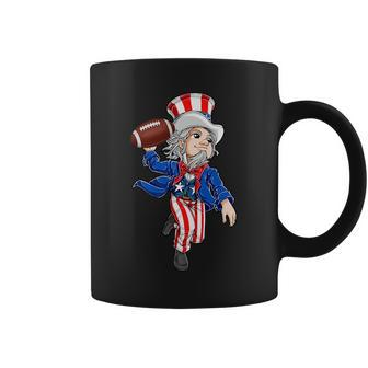 Funny Uncle Sam Football American Flag Indepedence Day Boys Coffee Mug | Mazezy