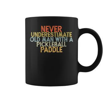 Never Underestimate Old Man With A Pickleball Paddle Coffee Mug - Seseable