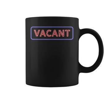 Funny Vacant Sign Dumb Brain Vintage Retro Gift Coffee Mug | Mazezy