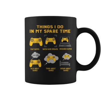 Funny Video Game Gift Things I Do In My Spare Time Coffee Mug | Mazezy