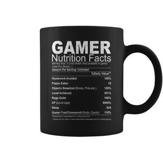 Funny Video Games Player Nutrition Facts Gift Gaming Coffee Mug | Mazezy DE