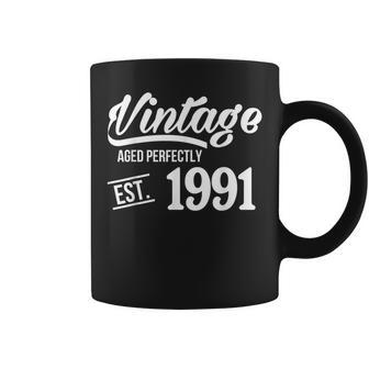 Funny Vintage Est 1991 27Th Years Old 27 Birthday Gift Coffee Mug | Mazezy