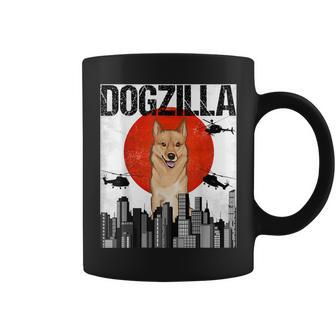 Vintage Japanese Dogzilla Finnish Spitz Coffee Mug | Mazezy