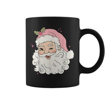 Vintage Pink Santa Claus Pink Christmas Women Coffee Mug - Thegiftio UK