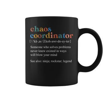 Funny Vintage Retro Chaos Coordinator Definition Boss Women Coffee Mug - Thegiftio UK
