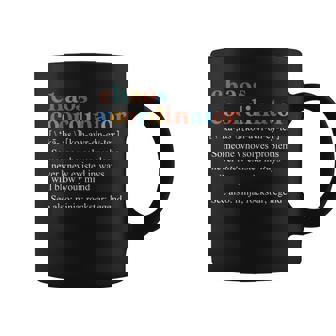 Funny Vintage Retro Chaos Coordinator Definition Boss Women Coffee Mug - Thegiftio