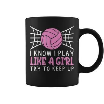Funny Volleyball Design For Women Girls Volleyball Player Coffee Mug | Mazezy