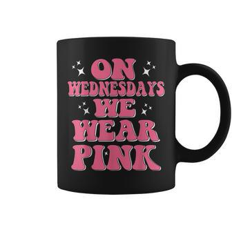 Funny We Wear Pink On Wednesdays Messy Bun On Wednesday Pink Coffee Mug | Mazezy