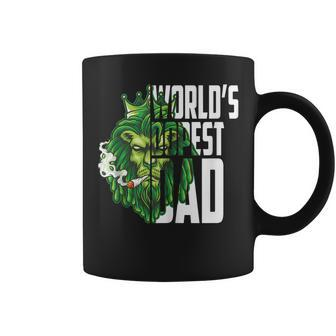Funny Weed Dad Fathers Day Worlds Dopest Dad Stoner Dad Gift For Women Coffee Mug | Mazezy
