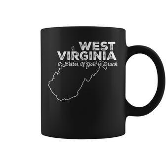 Funny West Virginia Offensive Roast Slogan Silhouette Offensive Funny Gifts Coffee Mug | Mazezy