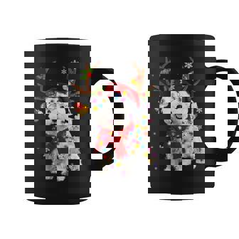 Westie Christmas Reindeer Christmas Lights Pajama Coffee Mug - Thegiftio