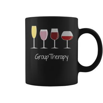 Wine Drinking Group Therapy Coffee Mug - Seseable