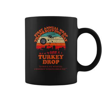 Funny Wkrp Turkey Drop Turkey Thanksgiving Turkey Fly Gifts For Turkey Lovers Funny Gifts Coffee Mug | Mazezy