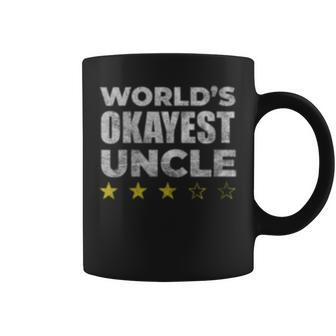 Funny Worlds Okayest Uncle - Vintage Style Coffee Mug | Mazezy