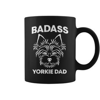 Funny Yorkie Dad Badass Dad Coffee Mug | Mazezy