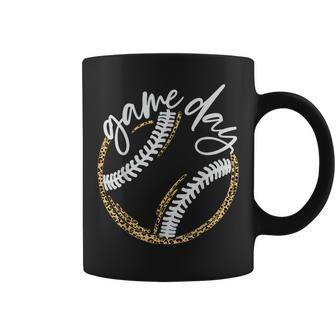 Game Day Baseball Baseball Life Softball Life Mom Leopard Coffee Mug | Mazezy AU