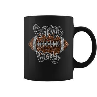 Game Day Football Bling Bling Football Lover Sport Season Coffee Mug - Monsterry
