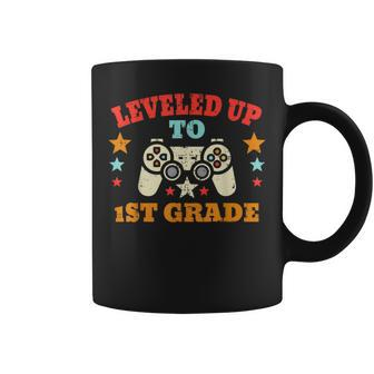 Game Leveled Up To 1St Grade First Day Of School Gamer Boys Coffee Mug - Seseable