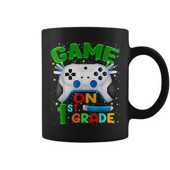 Game On 1St Grade Back To School 1St Grade Level Unlocked Coffee Mug | Mazezy
