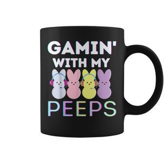 Gaming With My Peeps Easter Peep Video Game Gamer Funny Men Coffee Mug | Mazezy