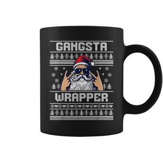 Gangsta Wrapper Santa Claus Ugly Christmas Sweater Coffee Mug | Mazezy