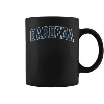 Gardena California Ca Vintage Sports Navy Coffee Mug | Mazezy