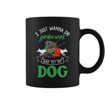Gardening Dog Lover Funny Garden Work Dogs Plant Coffee Mug - Thegiftio UK