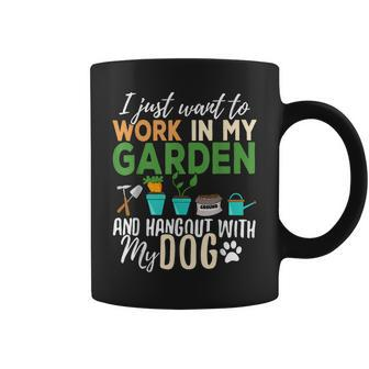 Gardening Dog Lover Gardener Garden Pet Gift Plants Coffee Mug - Seseable