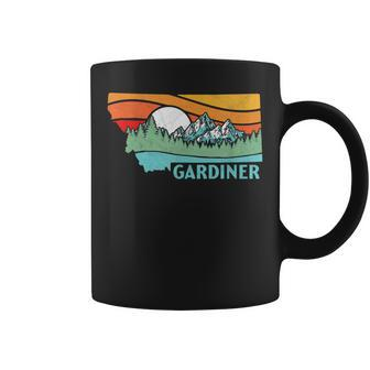 Gardiner Montana Outdoors Retro Mountains & Nature Coffee Mug | Mazezy