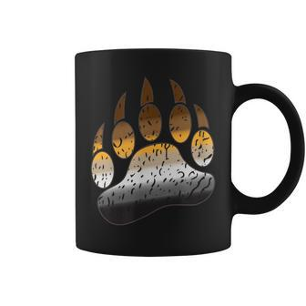 Gay Bear Paw Pride Distressed Coffee Mug | Mazezy