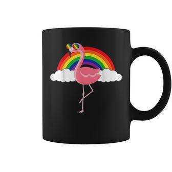 Gay Flamingo Rainbow Pride Flag Lgbtq Cool Lgbt Ally Gift Coffee Mug | Mazezy