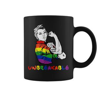Gay Pride Flag Human Rights Unbreakable Lgbtq Cool Lgbt Gift Coffee Mug | Mazezy