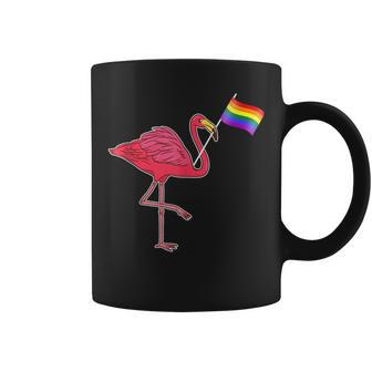 Gay Pride Flamingo Rainbow Flag Lgbt Parade Gift Coffee Mug | Mazezy