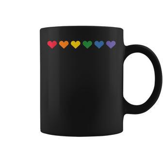 Gay Pride Hearts Lgbtq Ally  - Rainbow Hearts   Coffee Mug