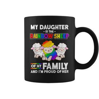 Gay Pride Month Mom My Daughter Is Rainbow Sheep Of Family Coffee Mug | Mazezy